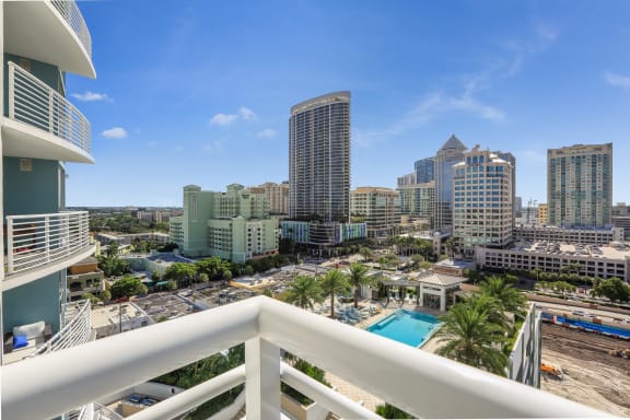 City View from Balcony at Amaray Las Olas by Windsor, 215 SE 8th Ave, Fort Lauderdale