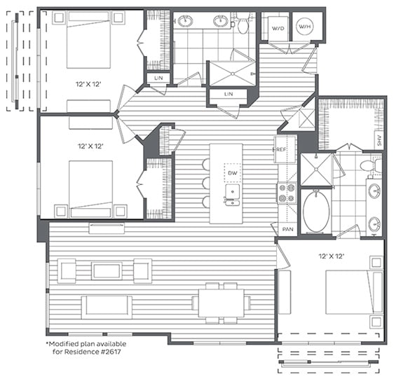 3A Floor Plan 3A Floor Plan at Platt Park by Windsor, Denver