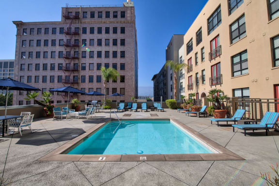 Heated Swimming Pool with Sun Deck at Terraces at Paseo Colorado, 375 E. Green Street, Pasadena