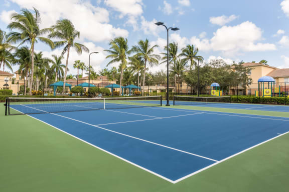 Lighted, Regulation Tennis Courts at Windsor at Miramar, Florida, 33027