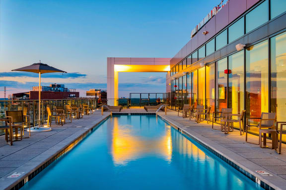 Resort style pool at 7770 Norfolk, Bethesda, Maryland