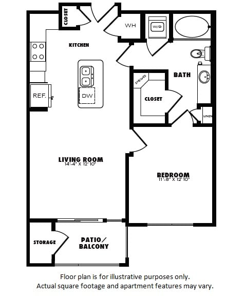 A3(1) floor plan at Windsor Burnet, Texas, 78758