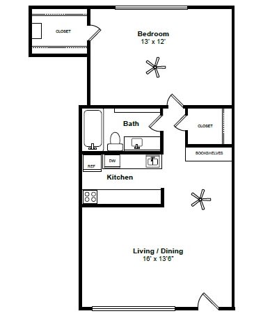 Floor Plan at Allen House Apartments, Texas, 77019