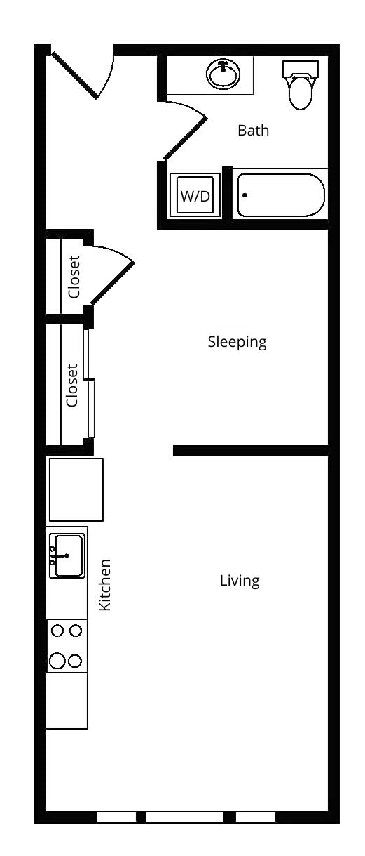 A01 Floorplan at Windsor Buckman, Portland, OR