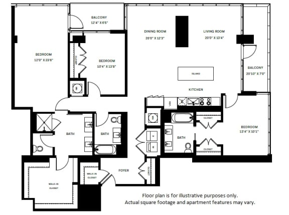 C3 Floor Plan at 7770 Norfolk, Bethesda, 20814