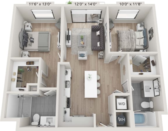 B1 Floor Plan at Centrico by Windsor, Florida, 33166