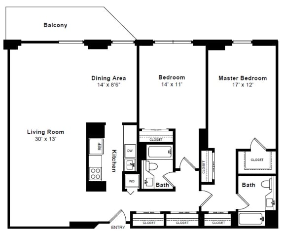 Chelsea floor plan at Windsor at Mariners, NJ, 07020