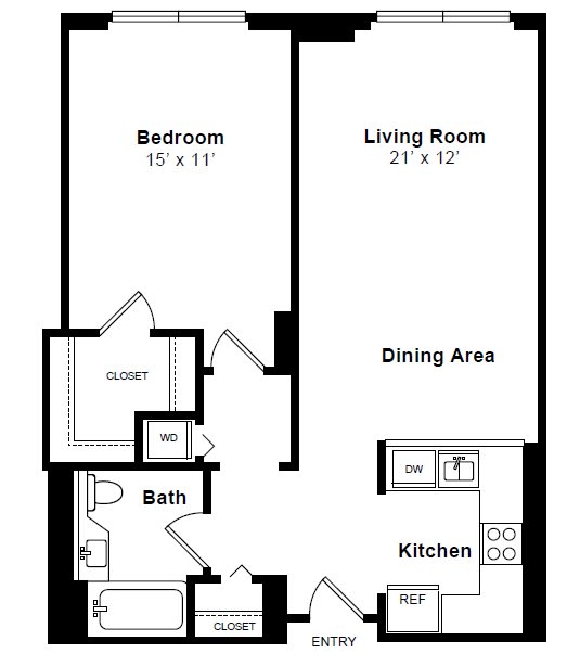 Claremont floor plan at Windsor at Mariners, NJ, 07020