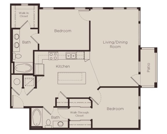 Floor plan at Element 47 by Windsor, 2180 N. Bryant St., 80211