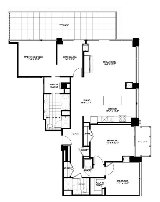 Floor plan at Flair Tower