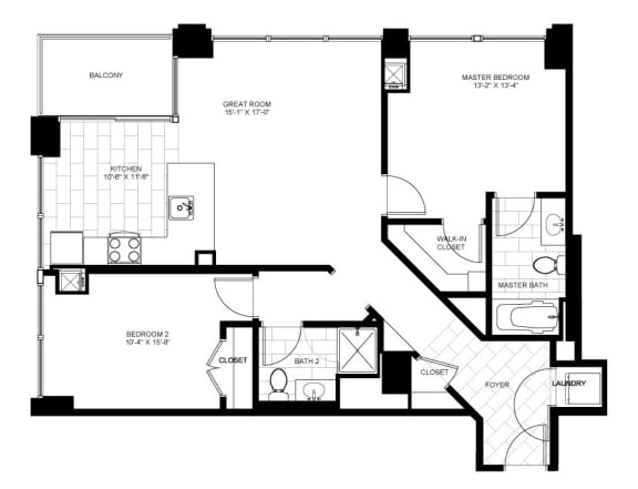 Floor plan at Flair Tower