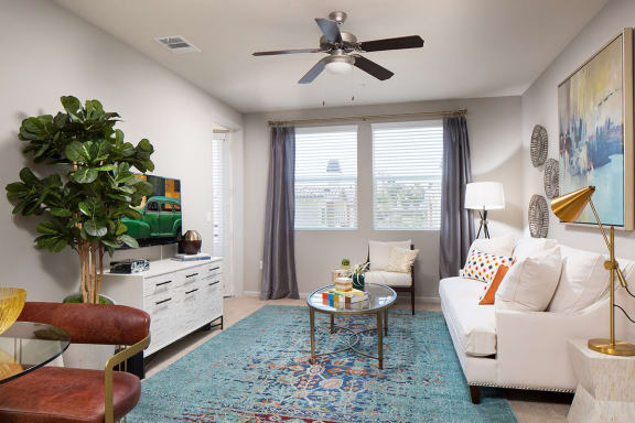 Modern Living Room at Valentia by Windsor, La Habra, CA, 90631