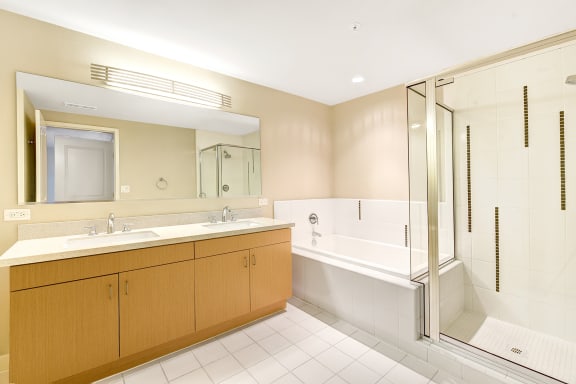 Separate walk-in showers available in select homes At 5550 Wilshire at Miracle Mile by Windsor