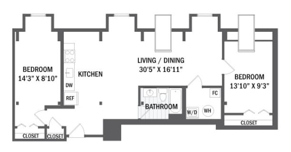 B13 Floor Plan at Windsor Radio Factory, Melrose, 02176