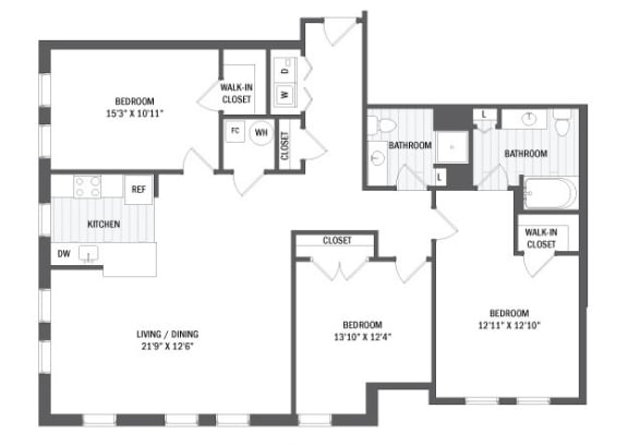Floor plan at Jack Flats by Windsor, Massachusetts, 02176