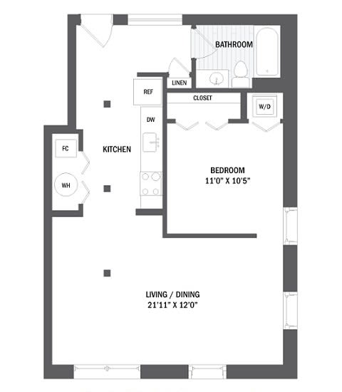 S1 Floor Plan at Windsor Radio Factory, Melrose, MA, 02176