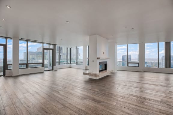 Penthouse fireplace Penthouse fireplace at The Bravern, 688 110th Ave NE, WA