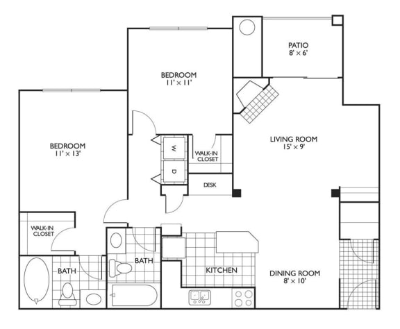 Floorplan at Reflections by Windsor