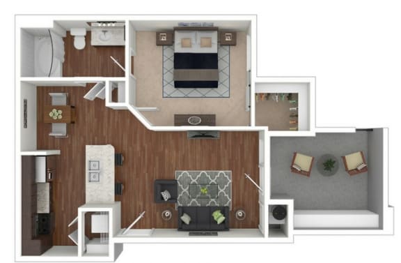 A1 3d Floor Plan, Retreat at the Flatirons, Broomfield, CO 80020