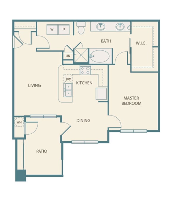 A2 2D Floor Plan, Retreat at the Flatirons, Broomfield, CO 80020