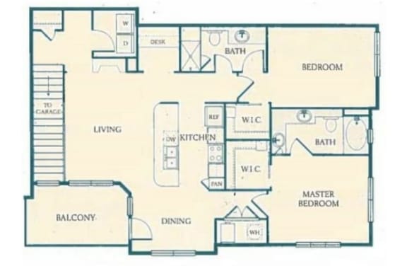 B7 2d Floor Plan, Retreat at the Flatirons, Broomfield, CO 80020