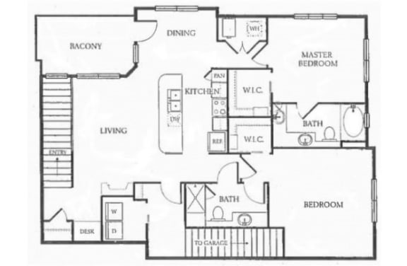 B8 2d Floor Plan, Retreat at the Flatirons, Broomfield, CO 80020