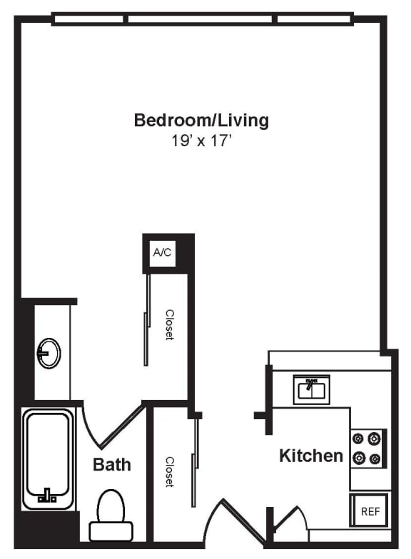 S5_Dimensions_V3 floor plan at Renaissance Tower, Los Angeles, California
