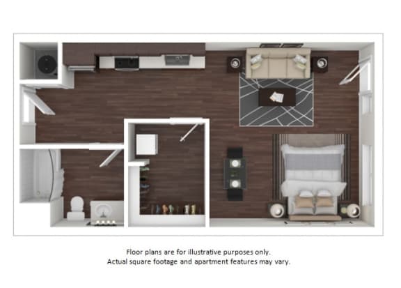 S1 3D disclaimer floor plan at The Casey, 2100 Delgany, 80202