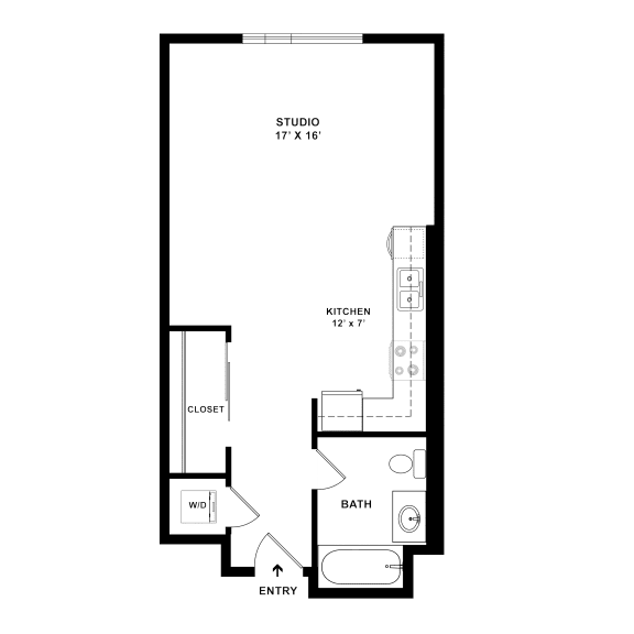 Floor Plan at Sunset and Vine, Los Angeles, 90028