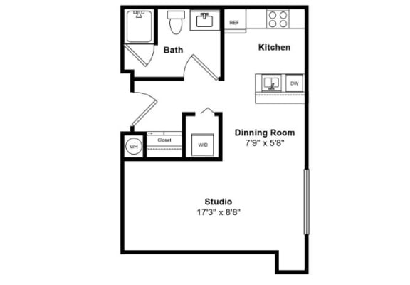 Bodden 2d Floor Plan at Tera Apartments Kirkland, WA