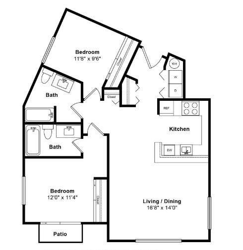 St Lucia Floor Plan at Tera Apartments Kirkland, WA