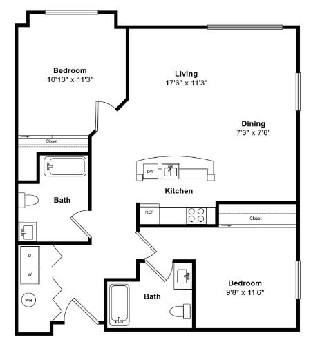 St Thomas Floor Plan at Tera Apartments Kirkland, WA