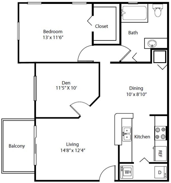 A4 Floor Plan at The Winston by Windsor, Pembroke Pines, Florida