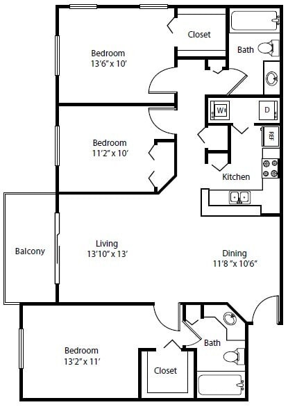 C2 Floor Plan at The Winston by Windsor, Pembroke Pines, 33025