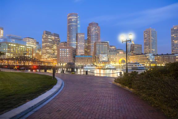 Gorgeous Water Views and City Views from Outdoor Living Spaces at Waterside Place by Windsor, Boston, MA, 02210