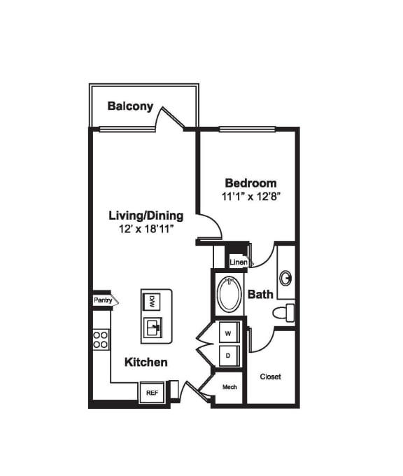 A8 web floor plan at Windsor Fitzhugh, 4926 Mission Avenue, Dallas