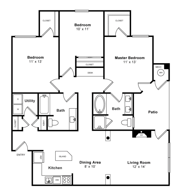Freesia floor plan at Windsor at Meadow Hills, Aurora, Colorado