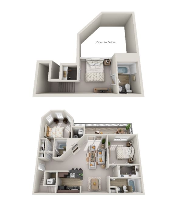 B6 Floor Plan at Windsor Kingstowne,  6050 Edgeware Ln. Alexandria, VA 22315