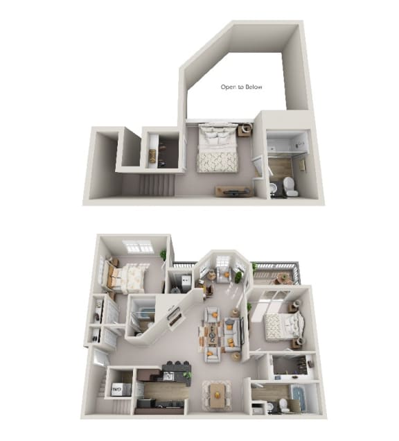 B7 Floor Plan at Windsor Kingstowne,  6050 Edgeware Ln. Alexandria, VA 22315