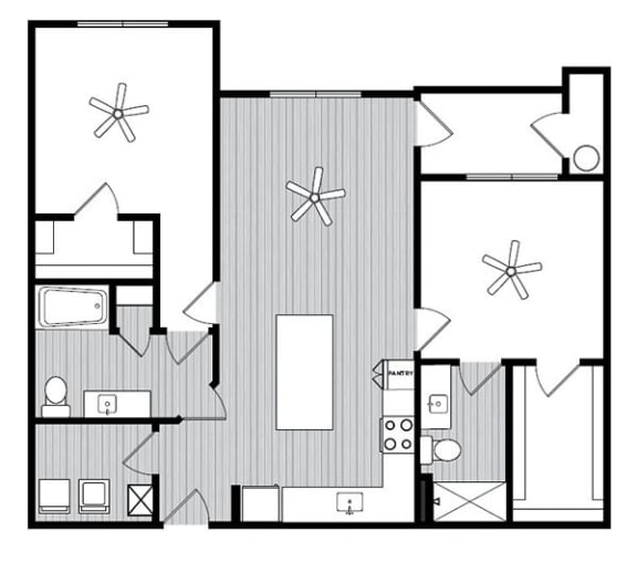 B1 Floor Plans at Windsor Republic Place, Austin, 78727