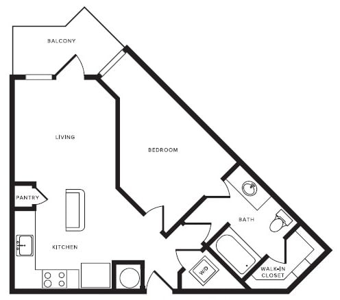 A1 floor plan at Windsor Shepherd, Texas, 77007