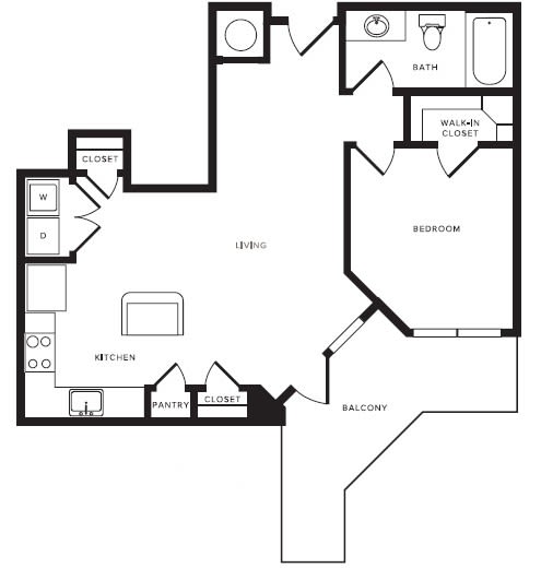 A5 floor plan at Windsor Shepherd, Texas, 77007