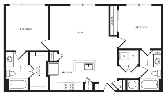 B1 floor plan at Windsor Shepherd, Texas, 77007