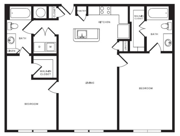 B3 floor plan at Windsor Shepherd, Texas, 77007