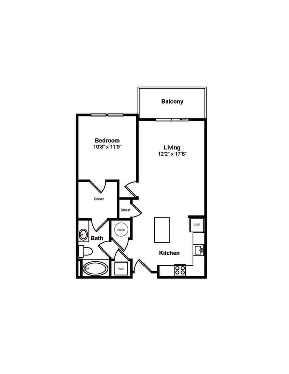 A2 2D Floor Plan at Windsor Sugarloaf, Suwanee, 30024