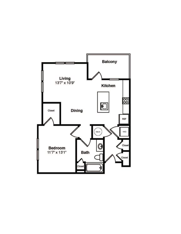 A4 2D Floor Plan at Windsor Sugarloaf, Suwanee, 30024