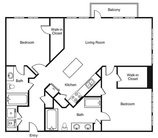 B4 Floor Plan at Windsor West Lemmon, Dallas, Texas