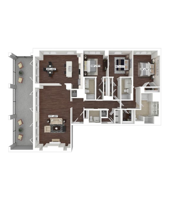 PH4 floor plan PH4 floor plan at The Woodley, Washington, DC 20008