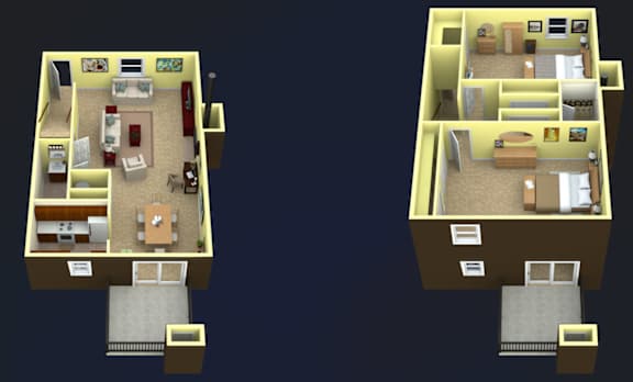 2 Bedroom, 1.5 Bath Townhome