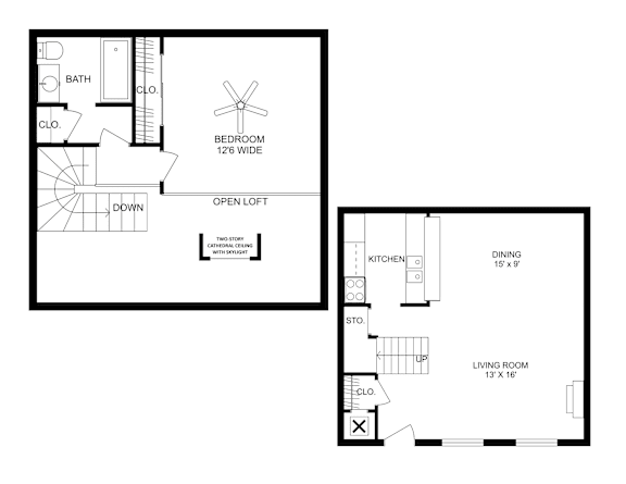 This is a 2D-floor plan showing the space layout with labeled rooms, walls, and dimensions. It includes 1 bedrooms, 1 bathrooms, and approximately 800 Sq. Ft
